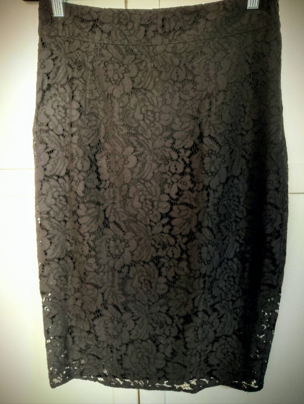 Marciano Guess Women 10 Black Floral Lace Pencil Skirt Lined Back Zip Unworn